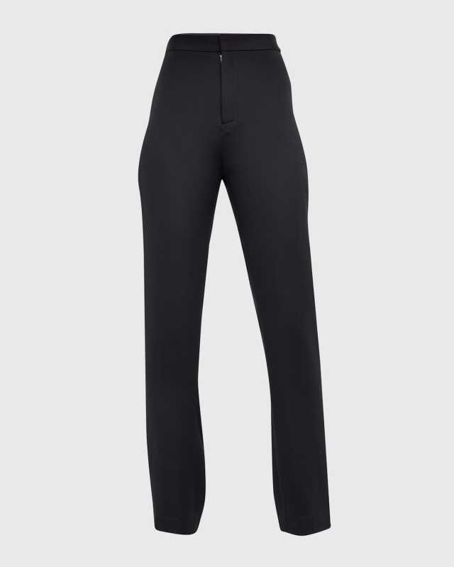 Skinny-Leg Silk Crepe Pants